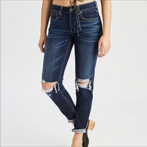 American Eagle Tom Girl Distressed Jeans